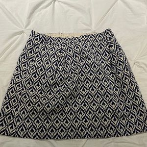 J Crew blue and white skirt